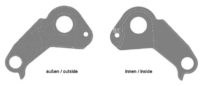 Гак на раму Ghost, Shimano Hanger MY2017 (B1) HT, GHM09-022