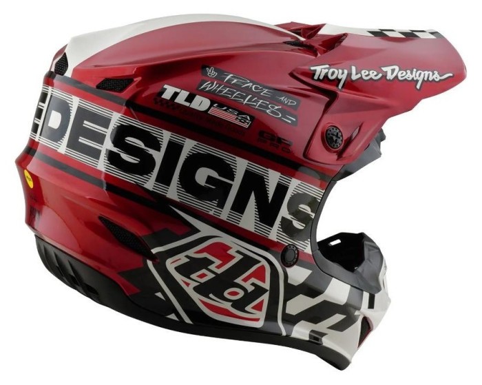 Мото шолом TLD GP PRO HELMET; FIFTY-50 [WHITE / RED] L