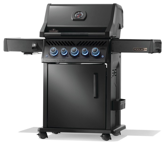 Газовый гриль Napoleon Phantom Rogue PRO-S 425 с боковой горелкой Sizzle Zone и вертелем (69912) черный RPS425RSIBPK-2-UA-PHM