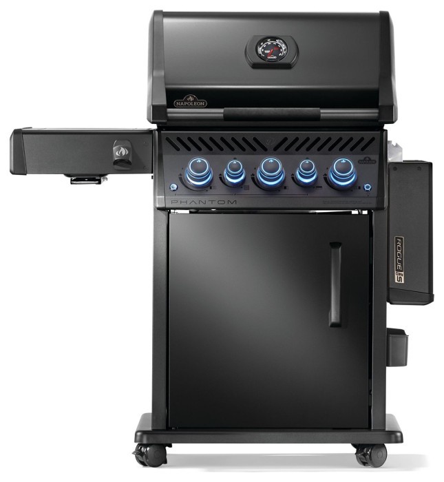 Газовый гриль Napoleon Phantom Rogue PRO-S 425 с боковой горелкой Sizzle Zone и вертелем (69912) черный RPS425RSIBPK-2-UA-PHM