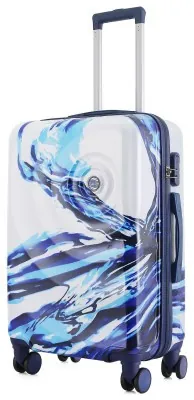 Валіза Semi Line 24" (M) White/Blue Print (T5653-2)