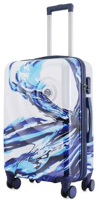 Валіза Semi Line 24" (M) White/Blue Print (T5653-2)