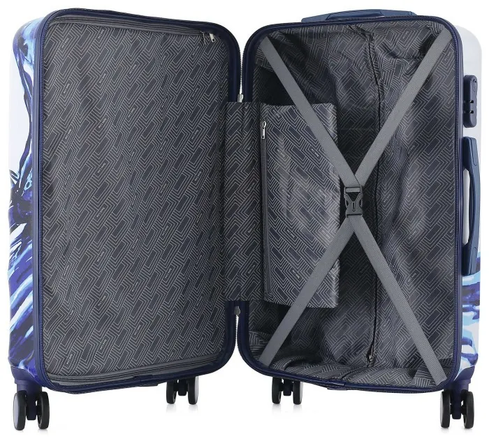 Валіза Semi Line 24" (M) White/Blue Print (T5653-2)