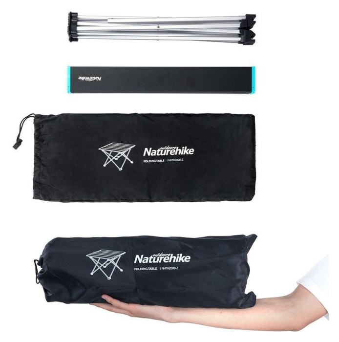Стіл розкладний Naturehike NH19Z008-Z, алюміній, Розмір S, сірий, укр, укр