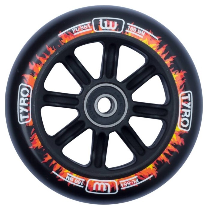 Колесо Longway Tyro Nylon Core 110мм Black Fire Flame