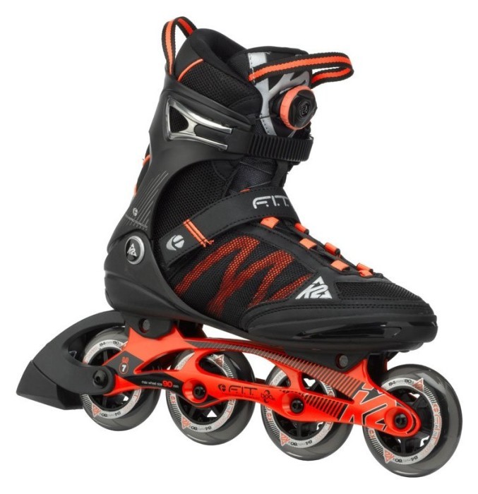 Роликовые коньки для взрослых K2 FIT BOA M 44 (10.5US) 285мм Black/coral (3050000)