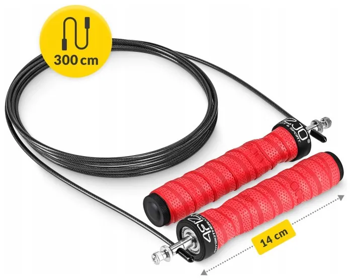 Скакалка скоростная для кроссфита 4FIZJO Speed Rope PRO+ Red (P-5907739313171)