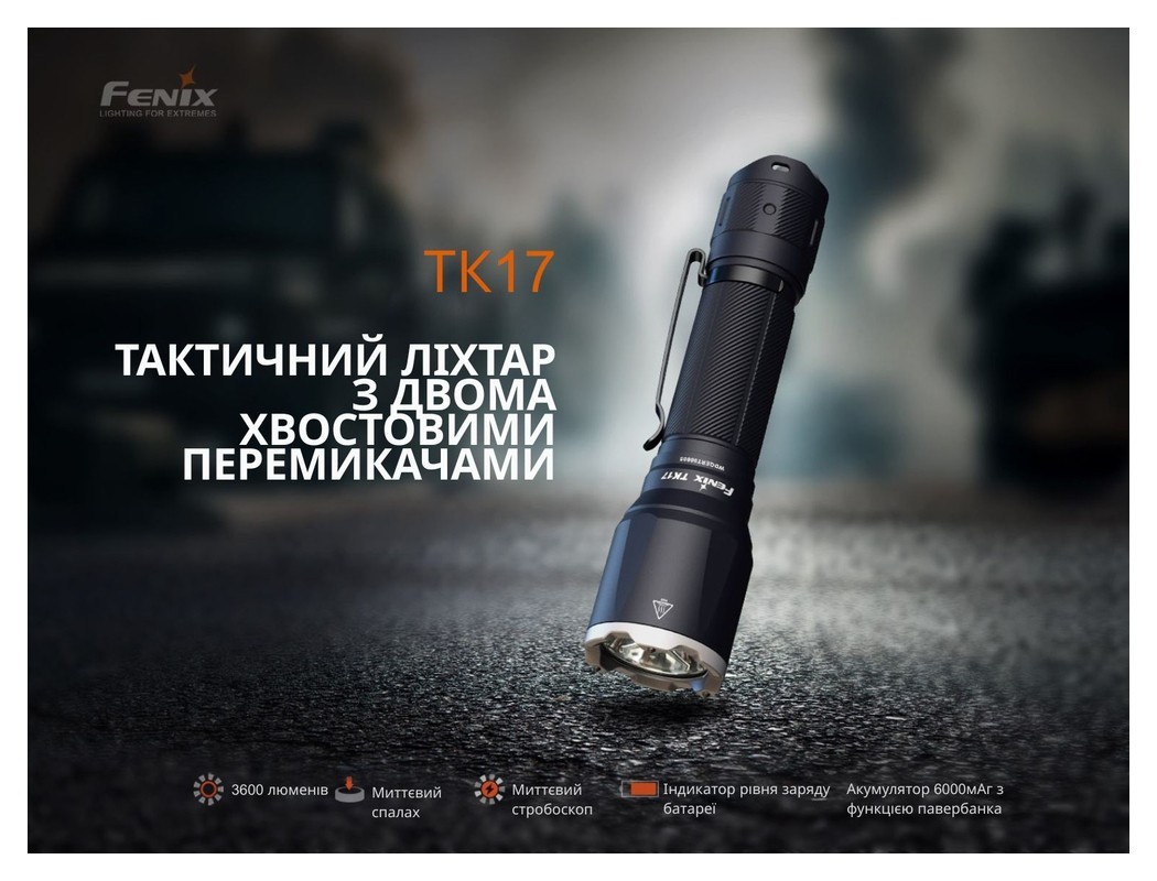 Тактический фонарь ручной Fenix TK17