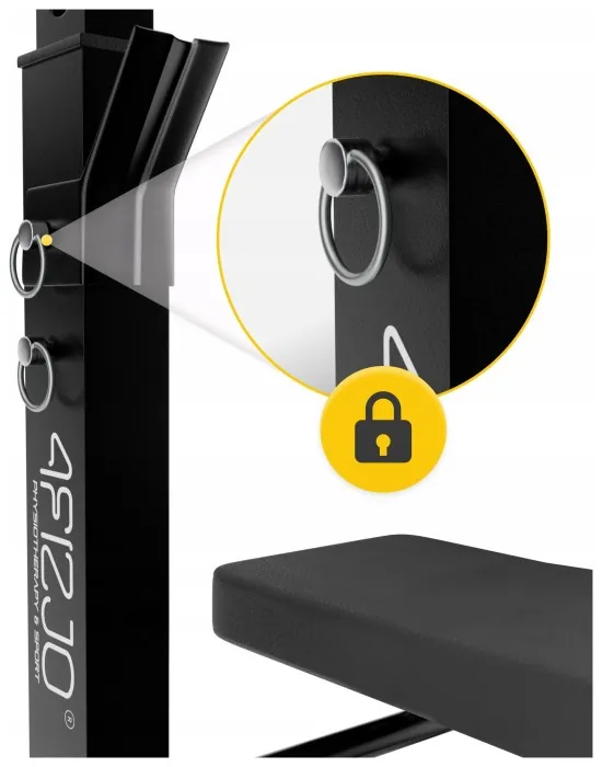 Лава тренувальна для жиму 4FIZJO Pro+ складна Black (P-5905973402590)