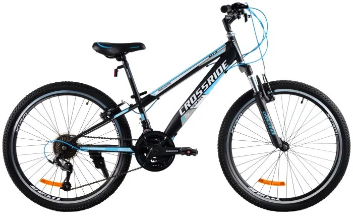 ВЕЛОСИПЕД CROSSRIDE 24 MTB ST "SHARK", Чорно-блакитний