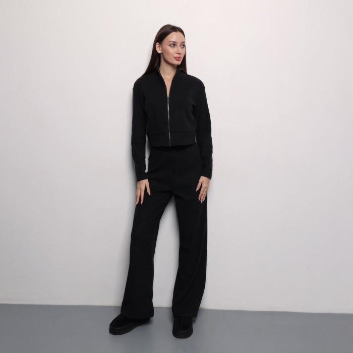 Женский черный повседневный костюм. Женский костюм Pobedov Twin черный.