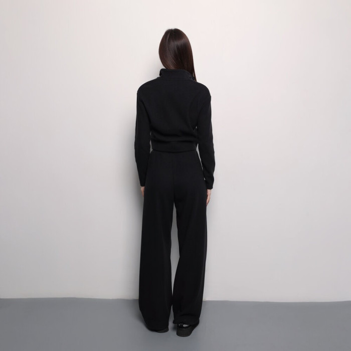 Женский черный повседневный костюм. Женский костюм Pobedov Twin черный.