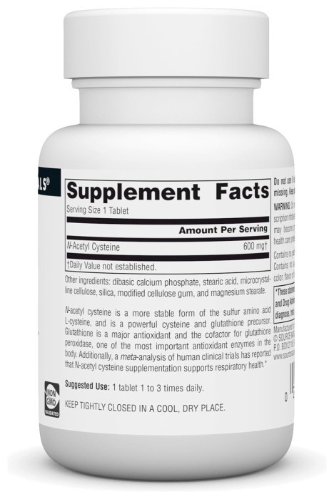 N-Acetyl Cysteine 600mg - 30 tabs
