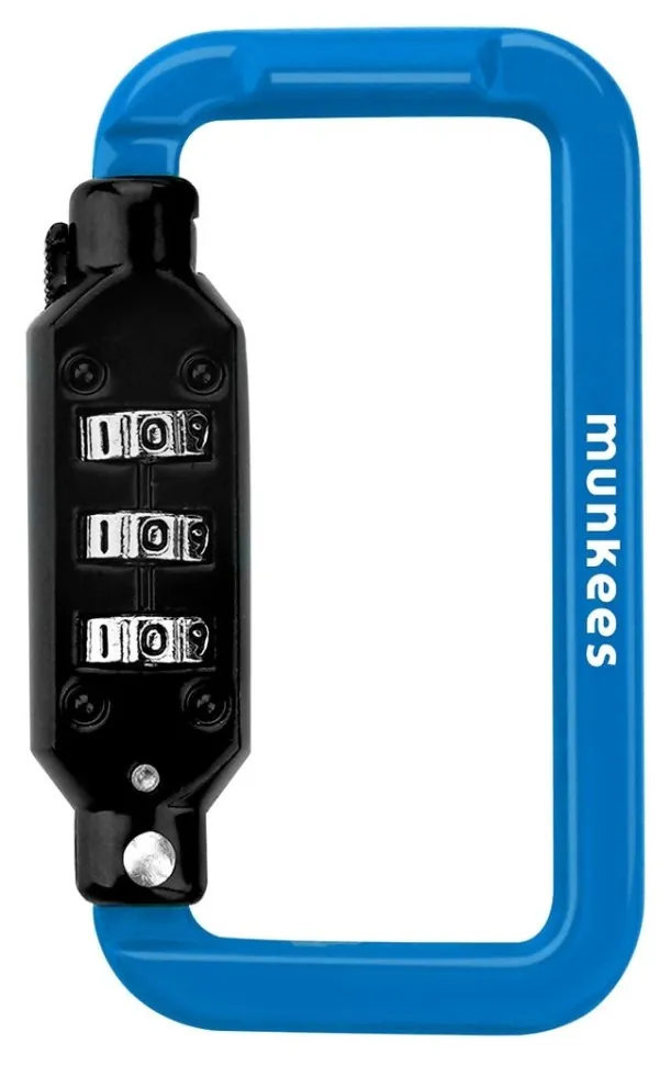 Munkees 35941 карабін Combi Lock Carabiner Square blue (35941-BL)