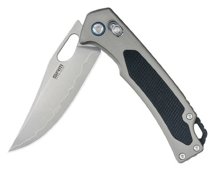 Ніж складаний SRM Retriever 9203-AK, чорно-сірий, укр, укр