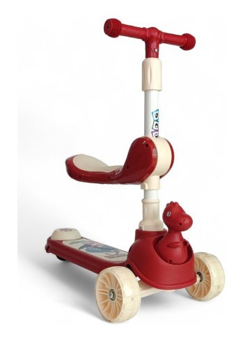 Дитячий самокат з сидінням 2 в 1 Scooter Animal 8107, укр, укр