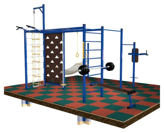 Вулична шведська стінка з гамаком SW-05