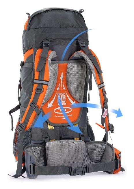 Рюкзак туристичний Naturehike NH70B070-B, 70 л + 5 л, блакитний, укр, укр