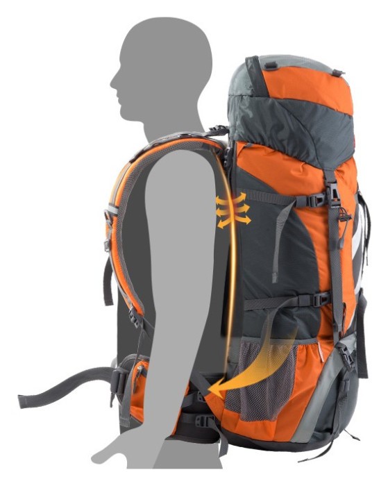 Рюкзак туристичний Naturehike NH70B070-B, 70 л + 5 л, блакитний, укр, укр