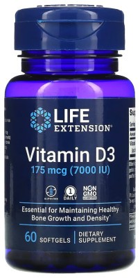 Vitamin D3 175 mcg (7000 IU) - 60 softgels