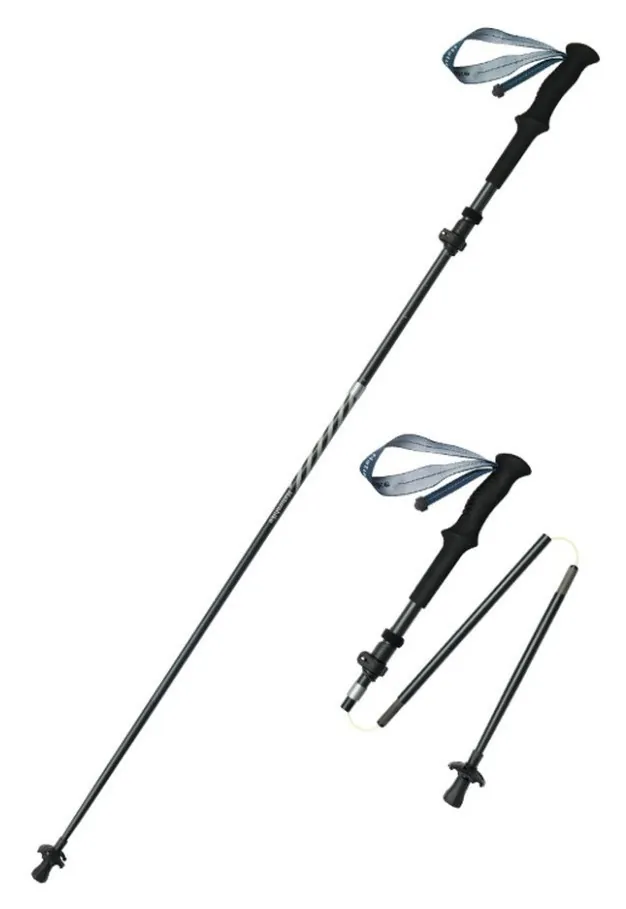 Трекінгова палиця Naturehike CNK2450DS013, 115-135 см, чорна (FNR_6975641883920)