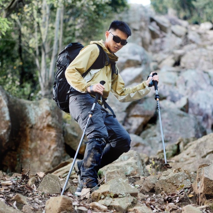 Трекінгова палиця Naturehike CNK2450DS013, 115-135 см, чорна, укр, укр