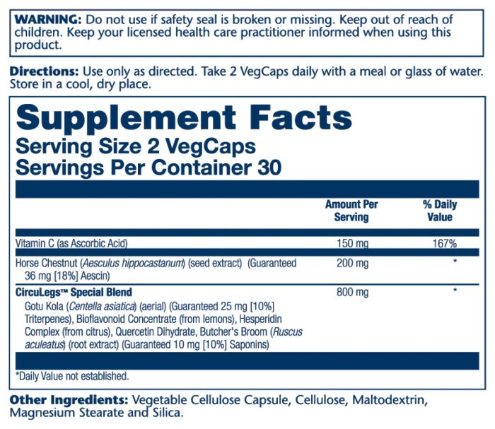 CircuLegs Circulation Support 200mg - 60 vcaps
