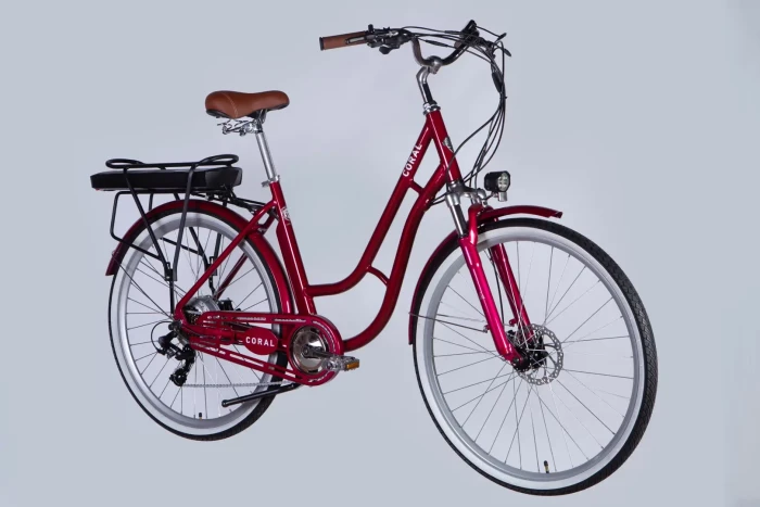 Велосипед з електроприводом 28" AL Dorozhnik eCORAL DD FR рама-19" 48B 17.5А*г 500Вт рубіновий 2026