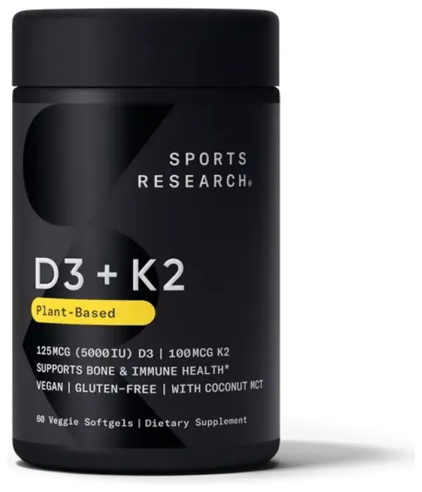 Vegan D3 5000iu + Vitamin K2 100mcg - 60 softgels