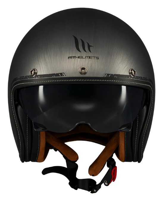 Мотошолом MT Le Mans 2 SV S SCRATCHED CHROME A2 MATT