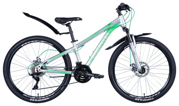 Велосипед ST 26" Discovery TREK AM DD рама - з крилом Pl 2024 (сріблястий), укр, укр