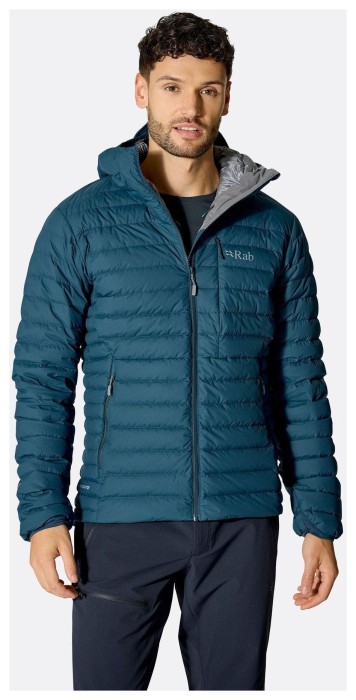 Чоловічий пуховик Rab Microlight Windstopper Hoody, Tempest Blue