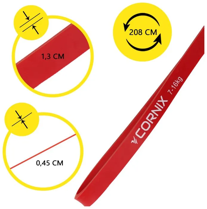 Эспандер-петля Cornix Power Band 2-38 кг (резина для фитнеса и спорта) набор 4 шт XR-0087