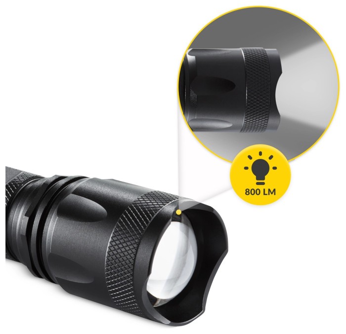 Фонарь ручной Mountain Goat LED 800 lm аккумуляторный, 5 режимов Black (P-5907739318329)