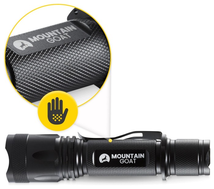 Фонарь ручной Mountain Goat LED 800 lm аккумуляторный, 5 режимов Black (P-5907739318329)