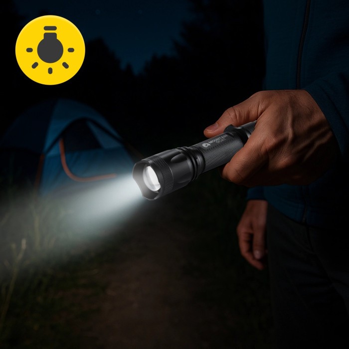 Фонарь ручной Mountain Goat LED 800 lm аккумуляторный, 5 режимов Black (P-5907739318329)