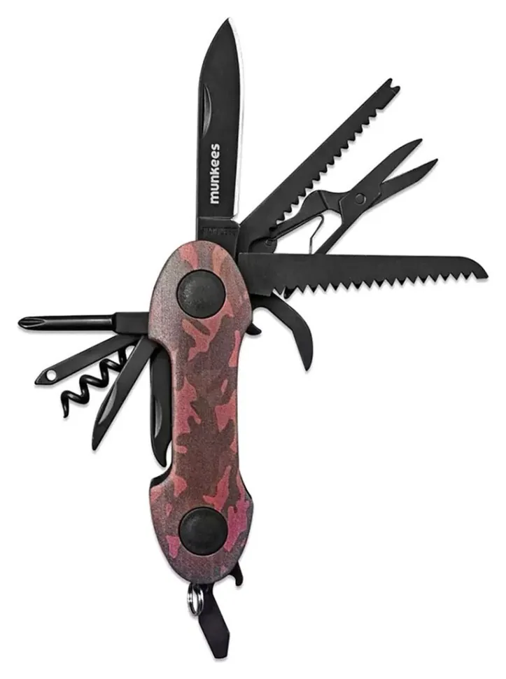 Munkees 2579 брелок-мультіїнструмент Pocket Knife Camo red (2579-RD)