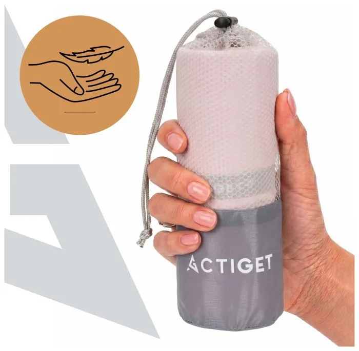 Рушник спортивний Actiget 180 x 100 см з мікрофібри ACT0198 Light Pink