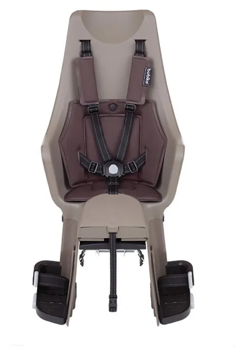Дитяче велокрісло Bobike Exclusive maxi Plus Carrier LED / Toffee Brown