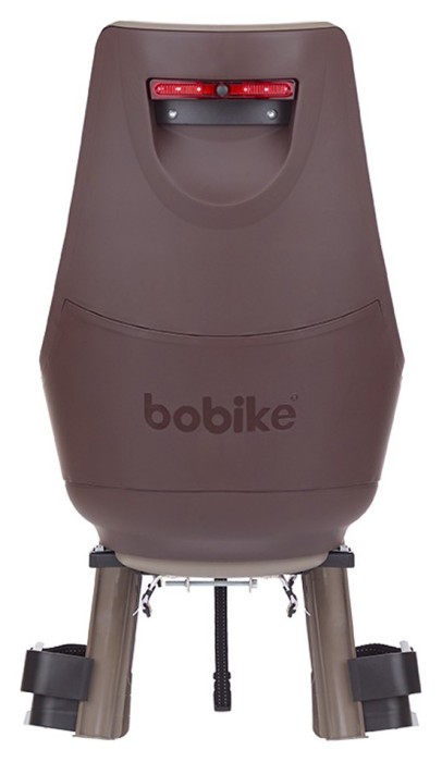 Дитяче велокрісло Bobike Exclusive maxi Plus Carrier LED / Toffee Brown