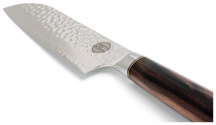 Профессиональный нож из дамасской стали Santoku 18 см GRILLI 88871
