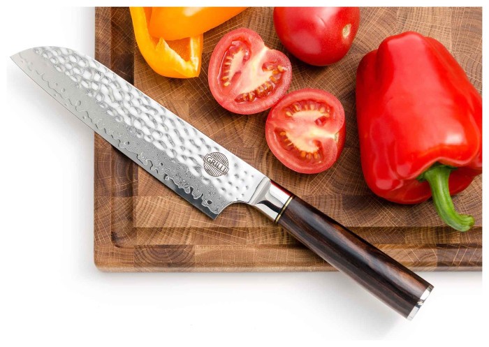 Профессиональный нож из дамасской стали Santoku 18 см GRILLI 88871