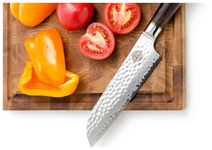 Профессиональный нож из дамасской стали Santoku 18 см GRILLI 88871