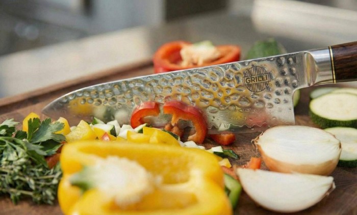 Профессиональный нож из дамасской стали Santoku 18 см GRILLI 88871