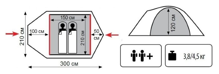 Намет Tramp Lair 2 v2, укр, укр