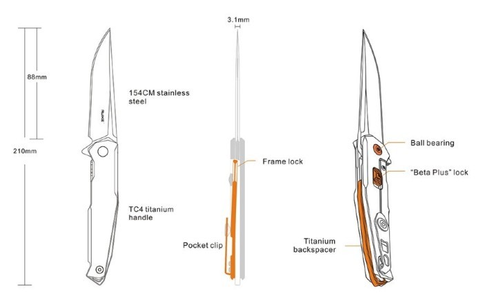 Нож складной Ruike M108-TZ