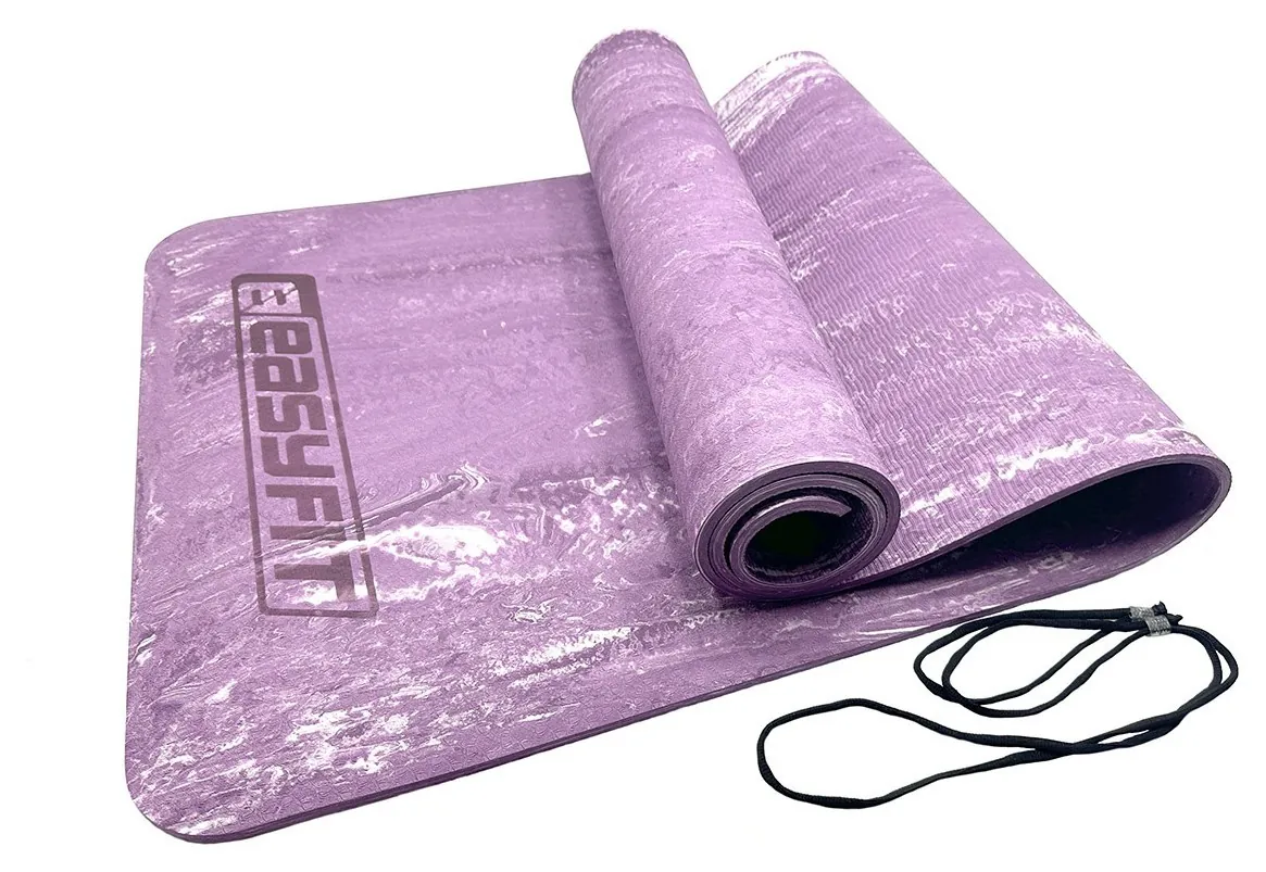 Килимок для йоги та фітнеса EasyFit PER Premium Mat 8 мм Фіолетовий (Фіолетовий)