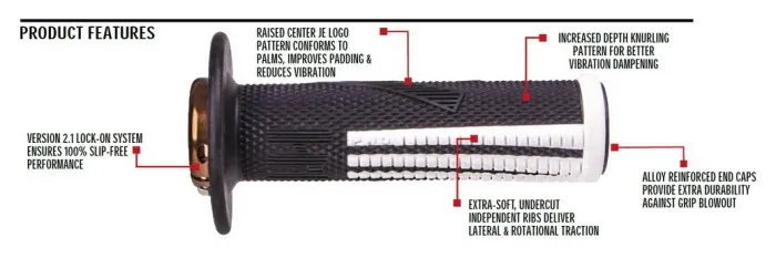 Мото гріпси ODI EMIG PRO MX V2 Lock-On Grip PURPLE/Black
