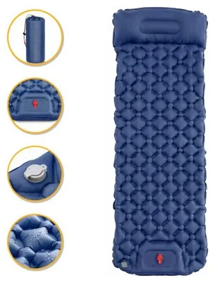 Надувной производный коврик матрас LEOBRO Air Mat 190 x 60 см Blue (LB-1096)