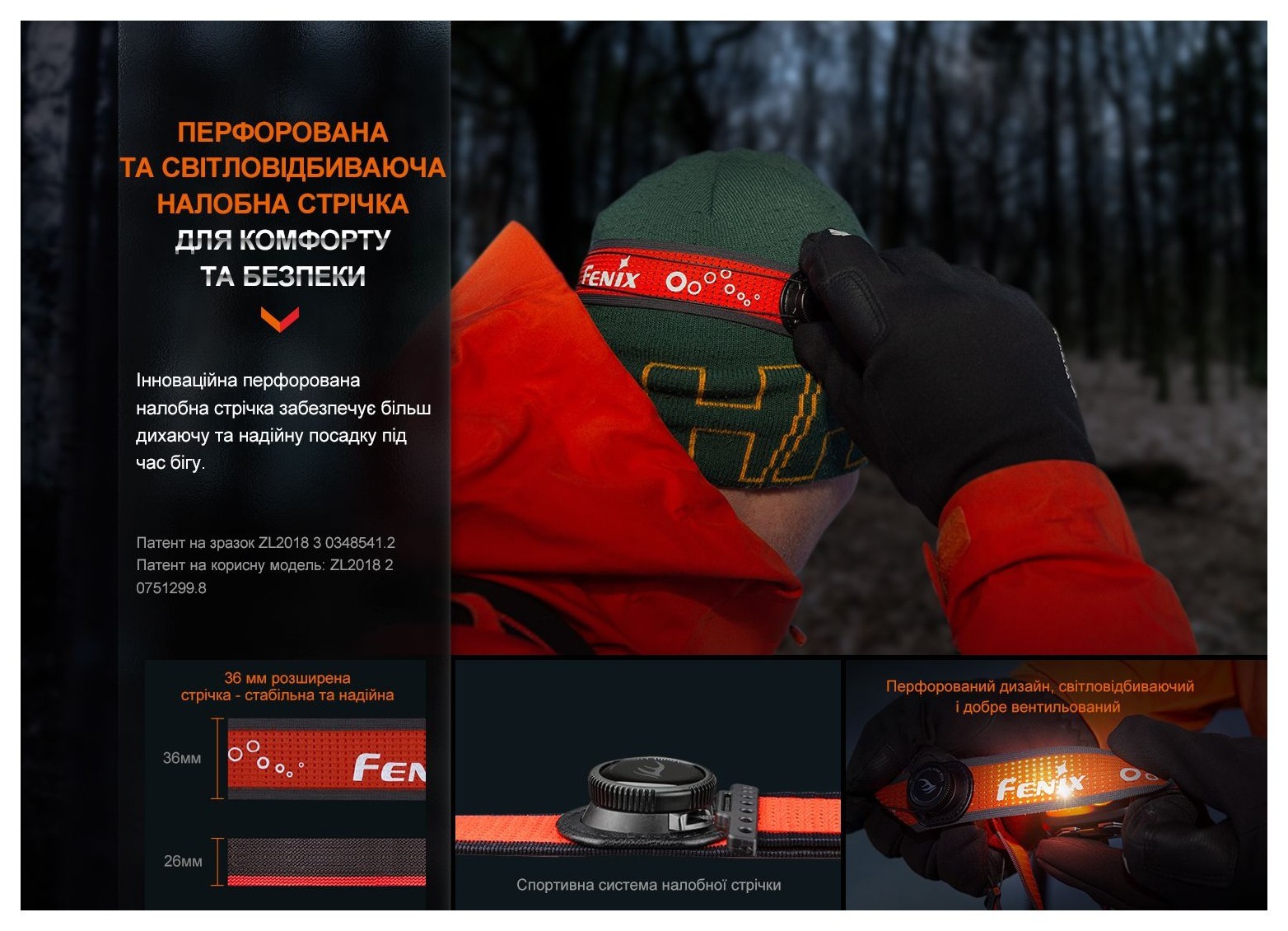 Фонарь налобный Fenix HL32R-T черный